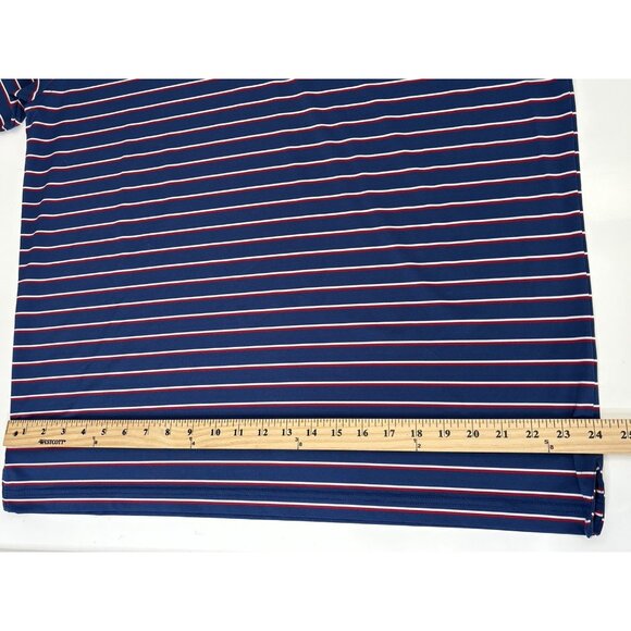 Rhoback Golf Polo Men’s XL Red White Blue US Flag 3 Button Stretch SS - Picture 10 of 13